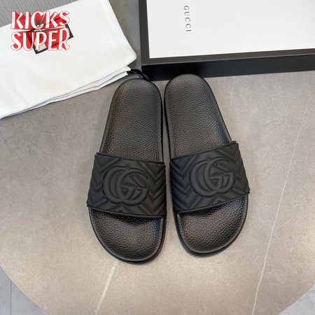 GUCCI MATELASSE SLIDE BLACK - GC208