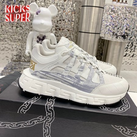 VERSACE TRIGRECA WHITE SNEAKERS - VS53