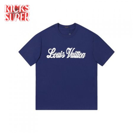 graphic short-sleeved crewneck indigo