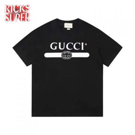 GUCCI OVERSIZED T-SHIRT WITH INTERLOCKING G BLACK