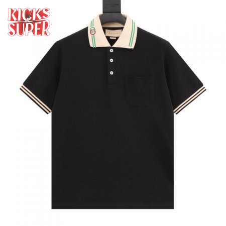 Gucci Interlocking G-collar Polo Shirt