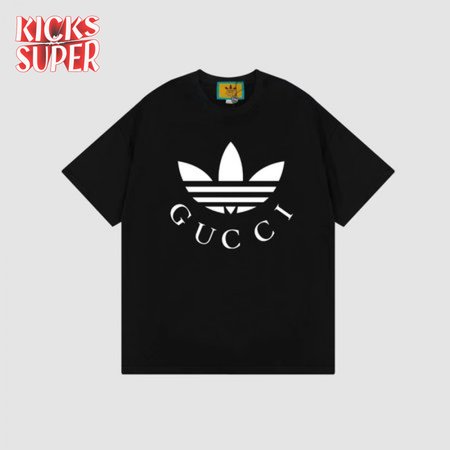 Gucci x Adidas Cotton Jersey T-Shirt Black