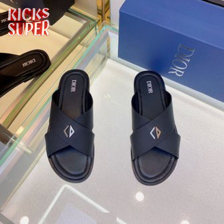 DIOR ALIAS SANDAL Black Grained Calfskin