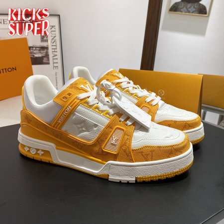 trainer white orange