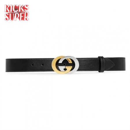 Gucci Leather Belt With Interlocking G Buckle - BPR006