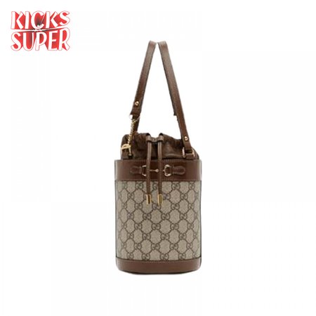 Gucci Beige 1955 Horsebit Small GG Bucket Bag - GMB93