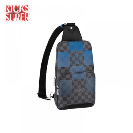 avenue sling bag blue damier graphite giant canvas lmb043