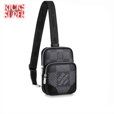 amazone slingbag gray damier graphite 3d coated canvas n50012