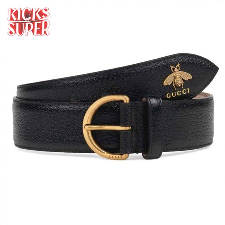 GUCCI BEE PENDANT LEATHER BELT - B48