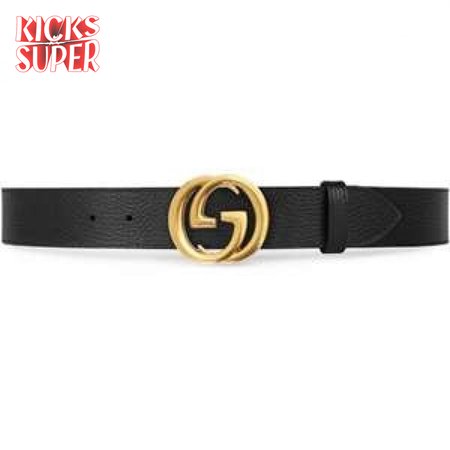 GUCCI MEN'S INTERLOCKING GG REVERSIBLE LEATHER BELT - B47