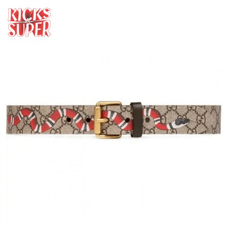 GUCCI SNAKE PRINT GG SUPREME BELT - B42