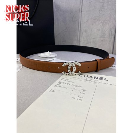 chanel logo classic belt