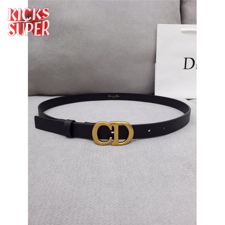 dior CD black leather belt