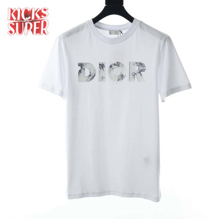 DIOR LETTER RENDERING HEAT TRANSFER LOGO T-SHIRT