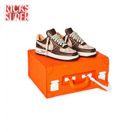 Nike Air Force 1 Low Louis Vuitton Monogram Brown Damier Azur Size 36-46