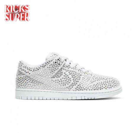 Cactus Plant Flea Market x Swarovski x Dunk Low 'Pure Platinum' Size 36-47.5