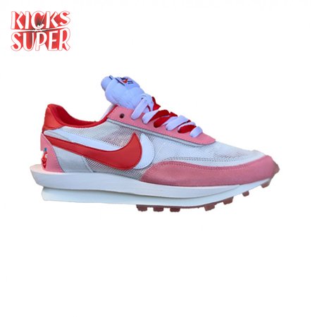 2019 Sacai x Nike LVD Waffle Daybreak Swoosh Pink Gery White Red BV0073 500 Size 36-46