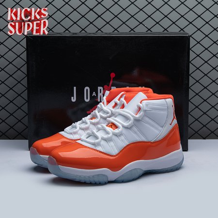 Air Jordan 11 Retro High 72-10 White Orange Size 40-48.5