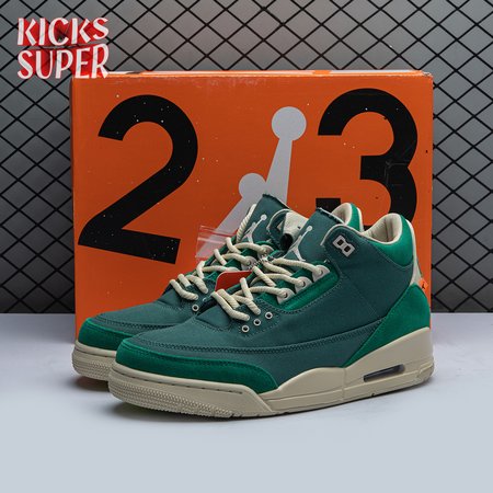 Nina Chanel Abney x Air Jordan 3 Retro Bicoastal Black Malachite Fossil FZ7974-300 Size 36-47.5