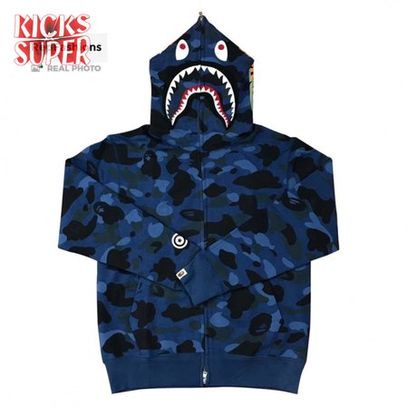 Bape Color Camo Shark Sweater Hoodie