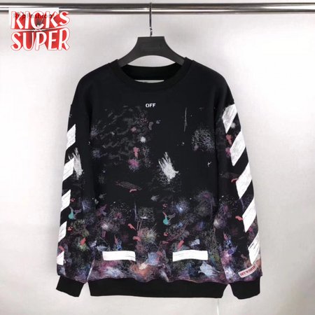 Off White Galaxy Crewneck Sweatshirt 17FW