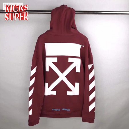 Off White Red Diag Arrow Hoodie