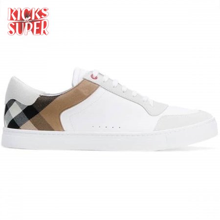 BURBERRY LEATHER AND HOUSE CHECK SNEAKERS - BBR27