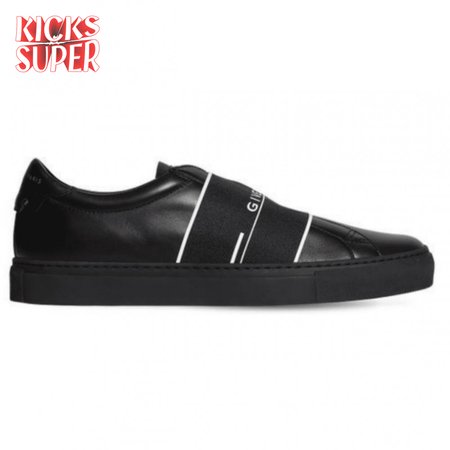 GIVENCHY MEN'S BLACK URBAN STREET LEATHER TRAINERS - GVC49